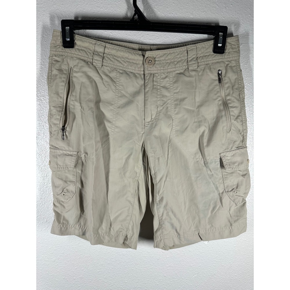 Columbia Shorts Womens 10 Tan Cargo Hiking Outdoor Ripstop 9 Inseam 7002